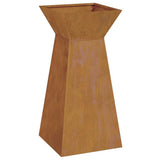 Pillar Planter Silver 35 x 35 x 73 cm Weathering Steel 873850