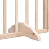 Dog Gate with Door Foldable 8 Panels 640 cm Poplar Wood 3155554