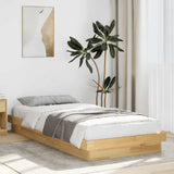 Bed Frame Without Mattress 80x200 cm Solid Oak Wood 859339