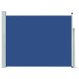Patio Retractable Side Awning 140x500 cm Blue 317918