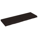 Table Top Dark Brown 120x40x cm Treated Solid Wood Oak 3156435