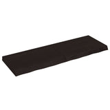 Table Top Dark Brown 120x40x cm Treated Solid Wood Oak 3156435