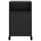 ZNTS Bedside Cabinet Black 36x39x59 cm Steel 846716