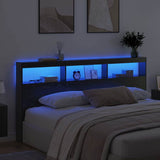 Headboard Black Oak 200 x 17 x 102 cm Engineered Wood 886255