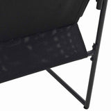 Chair with Cushion 4 pcs Black and Anthracite Textilene 42003025