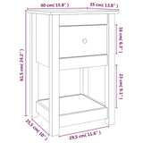 Bedside Cabinets 2 pcs White 40x35x61.5 cm Solid Wood Pine 821732
