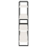 4-Tier Book Cabinet White 100x30x140 cm Solid Pine Wood 806483