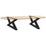 Coffee Table Legs 2 pcs Black 70x cm Steel 4012692