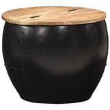 287484 Coffee Table Round 53x43 cm Solid Mango Wood