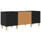 Record Cabinet Black Oak 121 x 38 x 48 cm Engineered Wood 881473