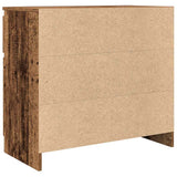 Sideboard with Drawer Old Wood 71x35x65 cm Engineered Wood 861605