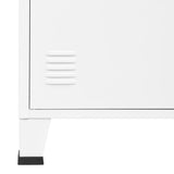Industrial Bookshelf White 80x32x180 cm Steel 339632