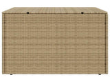 Garden Storage Box Mix Beige 291L Poly Rattan 365339