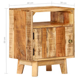 Bedside Table 40x30x50 cm Rough Mango Wood 320928