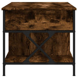 Coffee Table Smoked Oak 100x55x50 cm Engineered Wood and Metal 845338