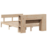 Bookcase Bed without Mattress 150x200 cm King Size Solid Wood Pine 3321776