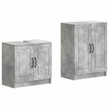 2 Piece Bathroom Cabinet Set UTRECHT Concrete Grey 3417651