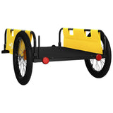 Bike Trailer Yellow and Black Oxford Fabric and Iron 94197