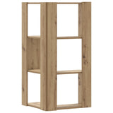 Corner Bookcase 3-Tier Artisian Oak 50x50x102 cm Engineered Wood 852599