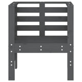 Garden Chairs 2 pcs Grey 61.5x53x71 cm Solid Wood Pine 825130