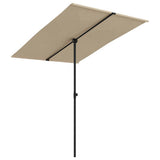Garden Parasol Taupe Polyester 2x1.5 m Garden Parasol 47339