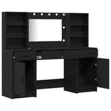 Dressing Table Set with Drawer 3 pcs Black Oak Engineered Wood 3334282