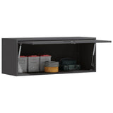 Wall Cabinet for Garage with Gas-lift Door Black 883272