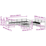 Outdoor Sofa Set 8 pcs Natural 79 x 79 x 37 cm 3383102