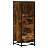 ZNTS Bathroom Cabinet Smoked Oak 35x37.5x100 cm Engineered Wood 849251