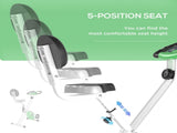 Folding Exercise Bike, Fitness Bicycle Indoor Trainer, 8-Level Magnetic Resistance Adjustable, with T3398P425074