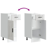 Kitchen Base Cabinet Porto High Gloss White Engineered Wood 853939