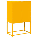 ZNTS Highboard Mustard Yellow 68x39x107 cm Steel 853347