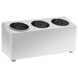 Cutlery Holder 3 Grids Rectangular Stainless Steel 51226