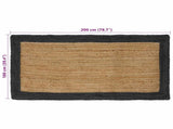 Area Rugs Dark Grey 100 x 200 cm Jute 42010689