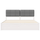 Bed Frame with Upholstered Headboard Light Grey 200 x 200 cm 3398178