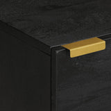 Bedside Cabinet 2 pcs Black 40x33x46 cm Solid Wood Mango 4017645