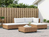 4 pcs Rattan Lounge Set with Cushions GENDT Natural Rattan 3429844