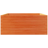 Garden Planter Wax Brown 110x110x49.5 cm Solid Wood Pine 3282546