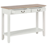Console Table White 110x35x80 cm Wood 249901