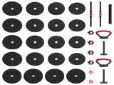4-in-1 Dumbbell Set 40kg Black and Red Cement and Iron Sand 3442917