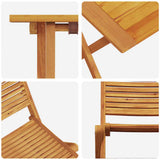 Folding Bistro Set Folding 3 pcs Brown Solid Acacia Wood 3375696