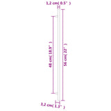 Cabinet Handles 10 pcs Bronze 480 mm Stainless Steel 3203634