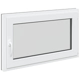 Basement Window RISOR 100 x 70 cm PVC and Glass Anthracite 42047294