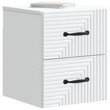 Wall-Mounted Bedside Cabinet 2 pcs White 34.5 x 33 x 40 cm 898636