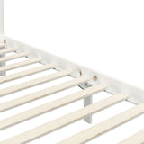Canopy Bed Frame without Mattress White Solid Wood 90x200 cm 283262