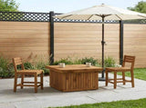 Garden Coffee Table Solid Acacia Wood Height Adjustable Natural 901243