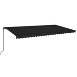 Manual Retractable Awning with LED 600x350 cm Anthracite 3069244