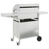 Gas BBQ Grill with 5 Burners Silver Stainless Steel 3214256
