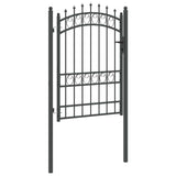 Fence Gate with Spikes EMMEN 170 x 100 cm Powder-coated steel 42008990