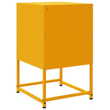 ZNTS Bedside Cabinets 2 pcs Mustard Yellow 36x39x60.5 cm Steel 846453